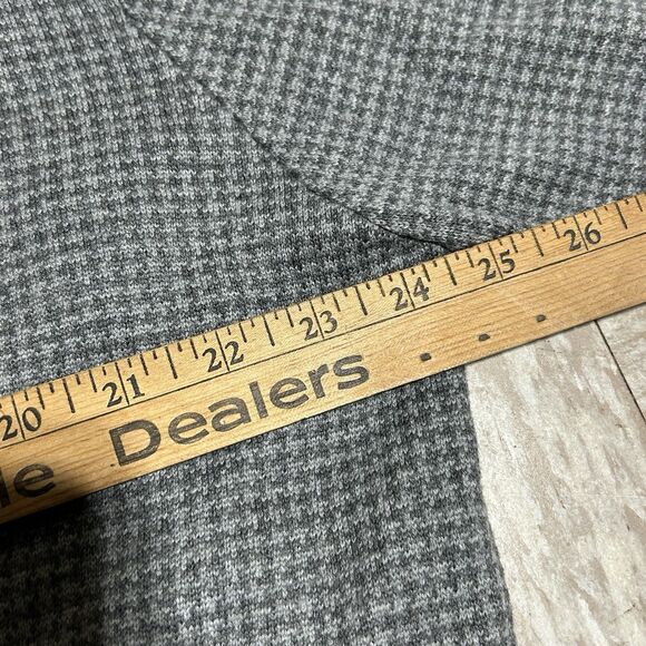 Men's Gray Houndstooth 1/4 Zip Sweater XL Merino Wool Blend Linea Rossa - Picture 4 of 5